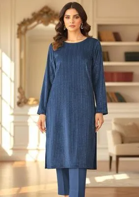 2 Pcs Women's Unstitched Plain Suit