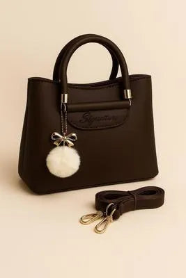 Chic Multicolor Leather Shoulder Bag for Girls - 1 Pc