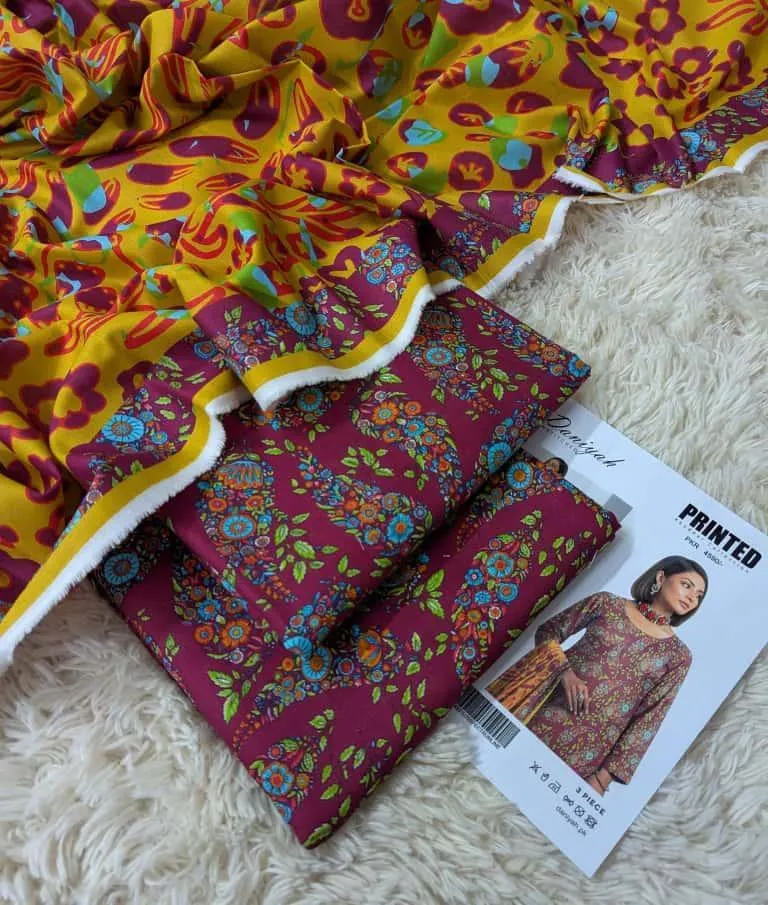 Branded Khaddar 3 Pcs Women's Unstitched Printed Suit