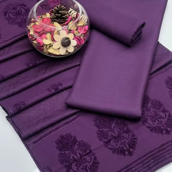 3 Pcs Women's Unstitched Embroidered Suit