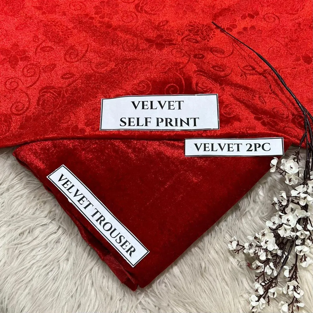 2 Pcs Women's Unstitched Printed Suit