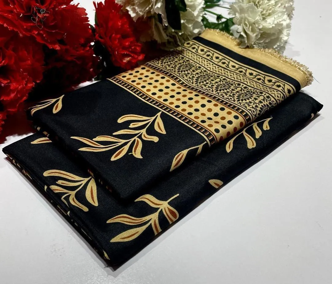 2 Pcs Women's Unstitched winter Printed Suit (All Over suit)