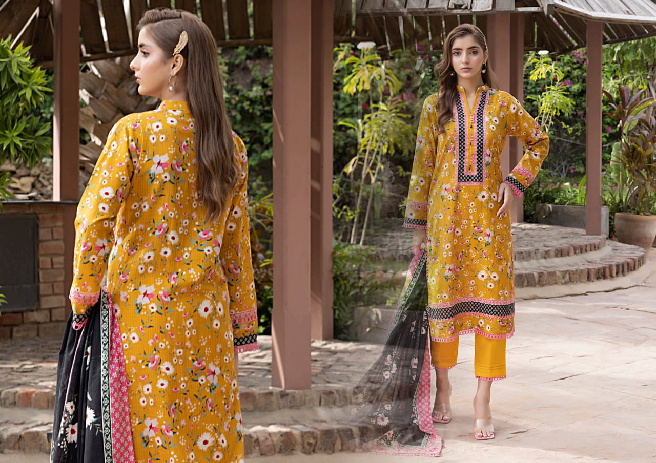 3 Pieces Khaddar unstitched