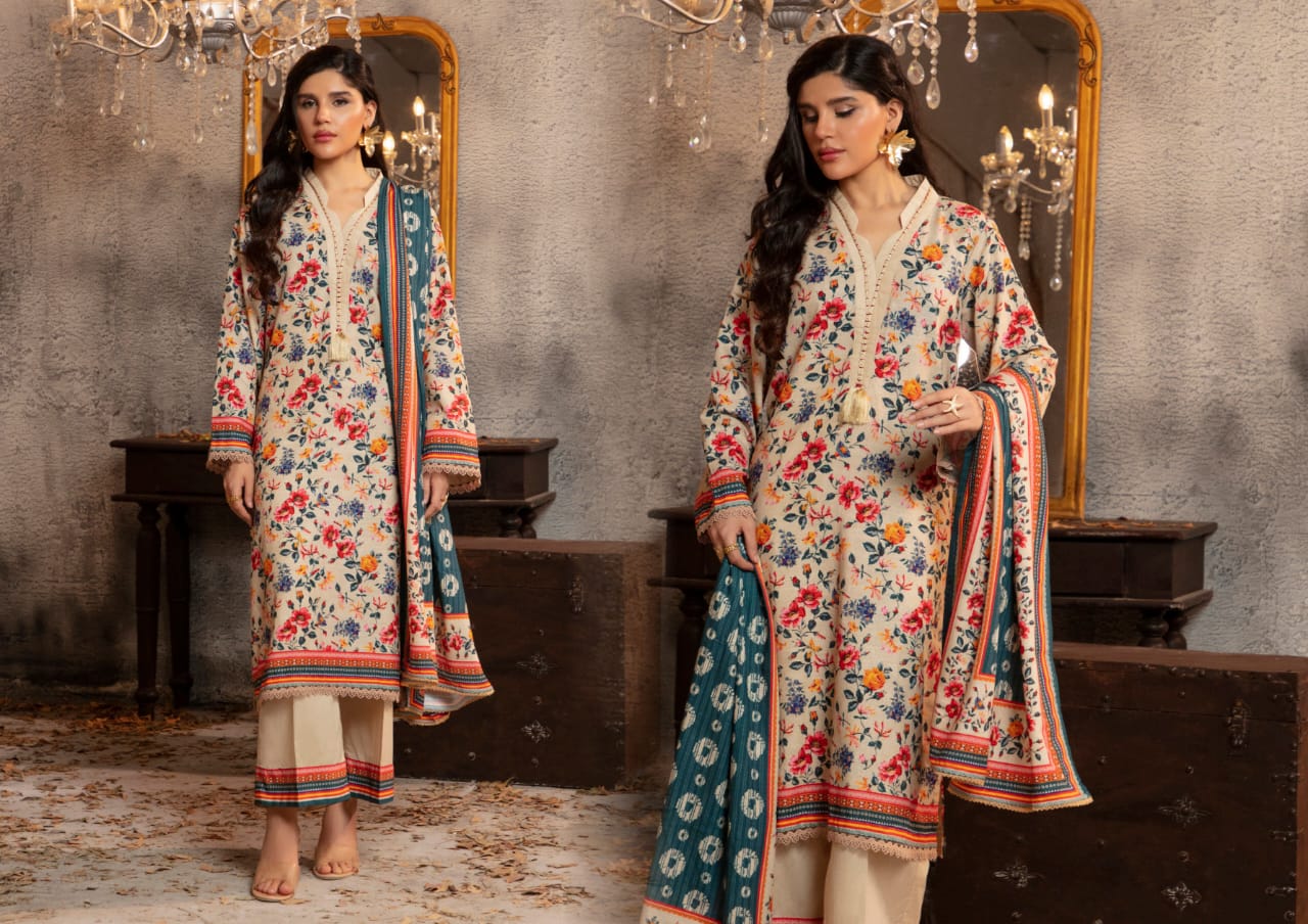3 Pieces Khaddar unstitched