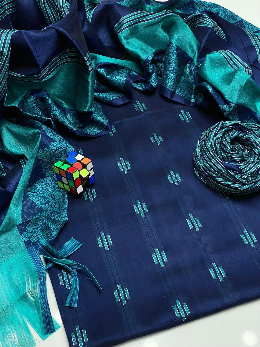 3 Pcs Women's Unstitched Printed Embroidered Suit